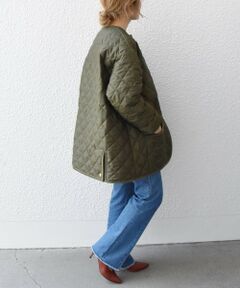 【SHIPS any別注】Traditional Weatherwear: WAVERLY TWW BOYFRIEND ノーカラーキルティングコート