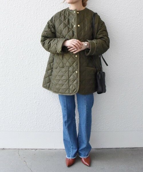 SHIPS for women / シップスウィメン その他アウター | 【SHIPS any別注】Traditional Weatherwear: WAVERLY TWW BOYFRIEND ノーカラーキルティングコート | 詳細23