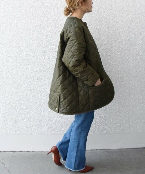 SHIPS for women / シップスウィメン その他アウター | 【SHIPS any別注】Traditional Weatherwear: WAVERLY TWW BOYFRIEND ノーカラーキルティングコート | 詳細24