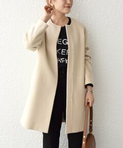 SHIPS / シップス その他アウター | SHIPS any: Super110 ウール ブレンド ノーカラー フック コート