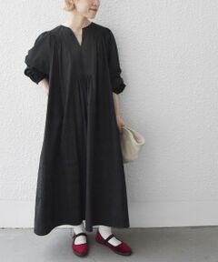 SHIPS / シップス ロング・マキシ丈ワンピース | SHIPS any:〈ウォッシャブル〉カフタン パフ ワンピース