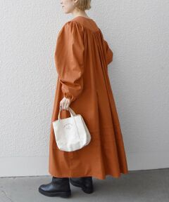 SHIPS / シップス ロング・マキシ丈ワンピース | SHIPS any:〈ウォッシャブル〉カフタン パフ ワンピース