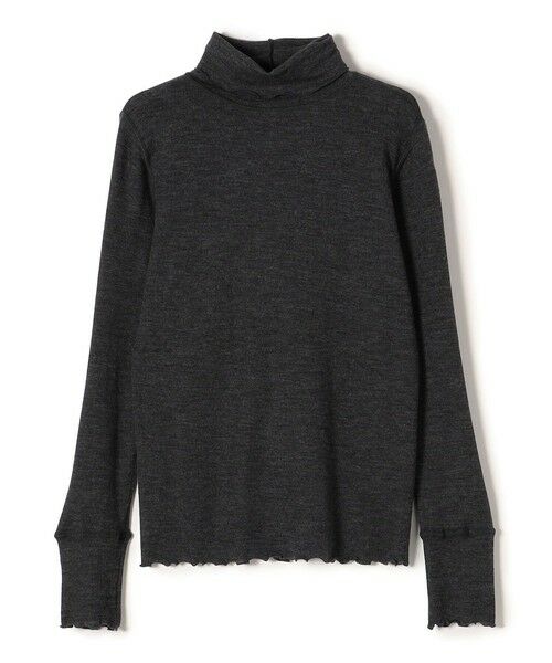 SHIPS / シップス その他トップス | assiette:スリットタートルネック（ダークグレー）