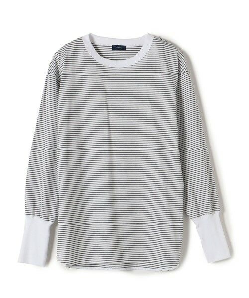 SHIPS for women / シップスウィメン カットソー（半袖以外） | ロング リブ スリーブ カットソー  ボーダー/ソリッド 24SS ◇ | 詳細1