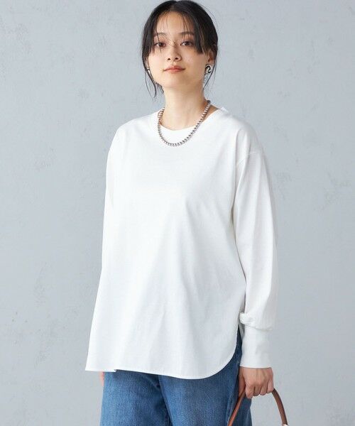 SHIPS for women / シップスウィメン カットソー（半袖以外） | ロング リブ スリーブ カットソー  ボーダー/ソリッド 24SS ◇ | 詳細29