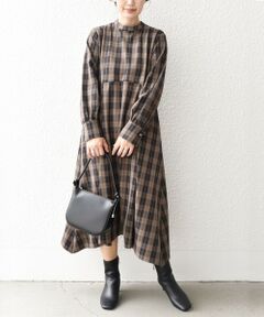 SHIPS / シップス ロング・マキシ丈ワンピース | *〈手洗い可能〉ツイル起毛ストレッチ切替ワンピース◇