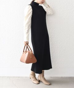 SHIPS / シップス ロング・マキシ丈ワンピース | *〈手洗い可能〉パフスリーブ布帛ニットワンピース◇