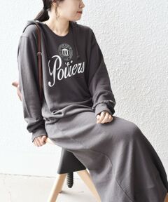 *【SHIPS別注】RUSSELL ATHLETIC:キーネックフードワンピース◇