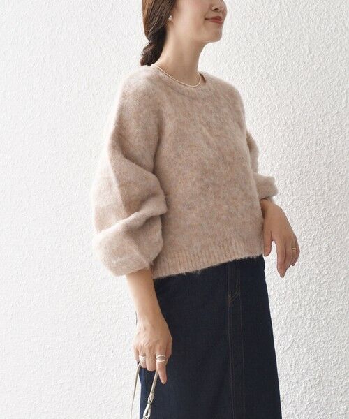 セール】 *モヘヤ混カラーシャギーニットプルオーバー