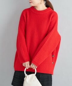 SHIPS / シップス ニット・セーター | 〈手洗い可能〉HAMILTON RENU サイドボタンプルオーバー◇