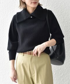 SHIPS / シップス ニット・セーター | *〈手洗い可能〉セーラーカラーリブニットプルオーバー◇