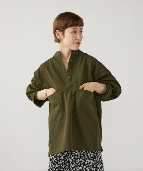 SHIPS / シップス その他トップス | ARMY TWILL SANFORIZED:〈ウォッシャブル〉ルーズ スモック プルオーバー | 詳細9