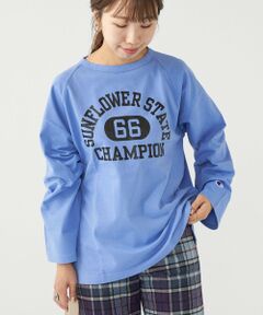 SHIPS / シップス カットソー | Champion:〈ウォッシャブル〉デザイン ロゴ ロングスリーブ TEE