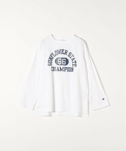 SHIPS / シップス カットソー | Champion:〈ウォッシャブル〉デザイン ロゴ ロングスリーブ TEE | 詳細1