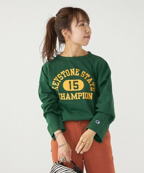 SHIPS / シップス カットソー | Champion:〈ウォッシャブル〉デザイン ロゴ ロングスリーブ TEE | 詳細14