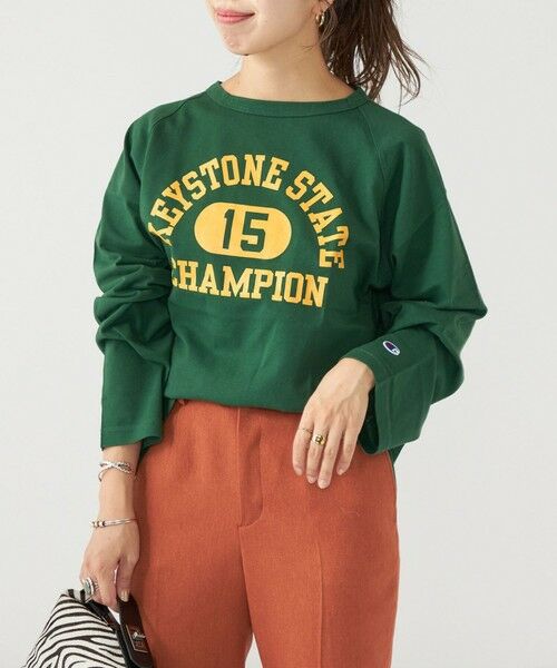 SHIPS / シップス カットソー | Champion:〈ウォッシャブル〉デザイン ロゴ ロングスリーブ TEE | 詳細15