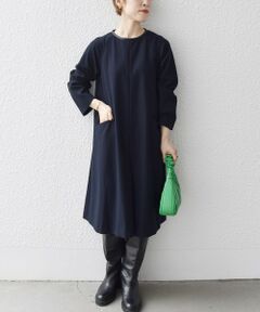 SHIPS / シップス ロング・マキシ丈ワンピース | SHIPS any:〈ウォッシャブル〉 ウォーム パイピング ワンピース