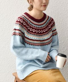 SHIPS / シップス ニット・セーター | SHIPS any:〈手洗い可能〉ノルディック ニット プルオーバー