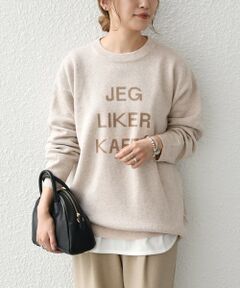 SHIPS any: KAFFE ロゴ ニット プルオーバー