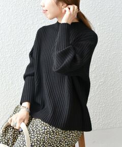 SHIPS / シップス ニット・セーター | SHIPS any: ファインウール ミックス ワイド リブ プルオーバー