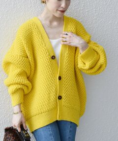 Oldderby Knitwear: ポップコーン Vネック カーディガン