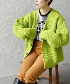 Oldderby Knitwear: ポップコーン Vネック カーディガン