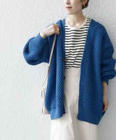 Oldderby Knitwear: ポップコーン Vネック カーディガン