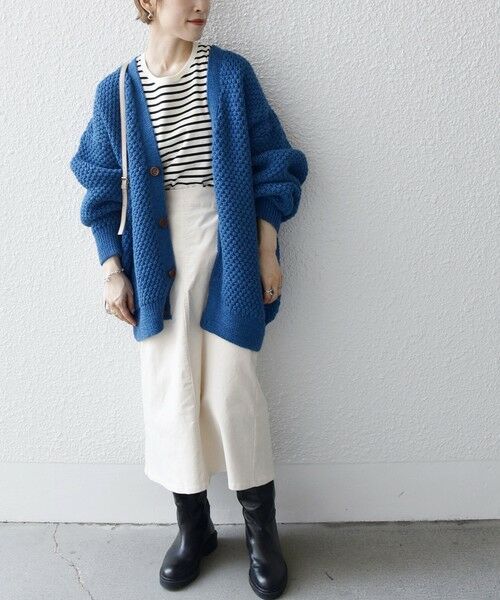 SHIPS for women / シップスウィメン カーディガン・ボレロ | Oldderby Knitwear: ポップコーン Vネック カーディガン | 詳細25