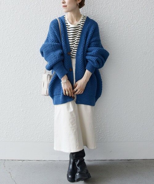 SHIPS for women / シップスウィメン カーディガン・ボレロ | Oldderby Knitwear: ポップコーン Vネック カーディガン | 詳細27