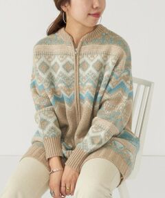 SHIPS / シップス カーディガン・ボレロ | SHIPS any:〈手洗い可能〉ノルディック ジャカード ジップ カーディガン