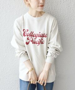 Collegiate Pacific:〈ウォッシャブル〉ラグラン ロゴ ルーズ スウェット