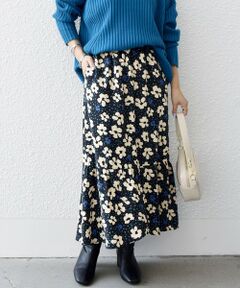 SHIPS / シップス ミニ・ひざ丈スカート | SHIPS any:〈ウォッシャブル〉フラワー ドット ギャザー ティアード スカート