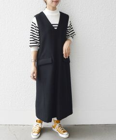 SHIPS / シップス ロング・マキシ丈ワンピース | SHIPS any:〈ウォッシャブル〉フラップポケット ジャンパー スカート