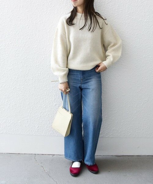 SHIPS / シップス ニット・セーター | SHIPS any: 〈手洗い可能〉プチ パールライク スリーブ ニットプルオーバー | 詳細7