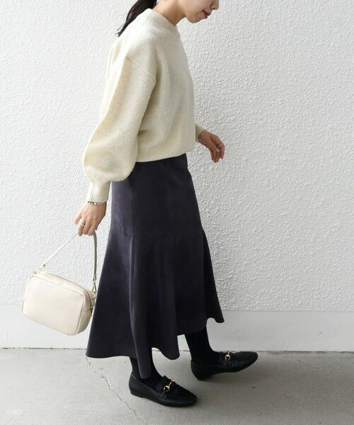 SHIPS / シップス ニット・セーター | SHIPS any: 〈手洗い可能〉プチ パールライク スリーブ ニットプルオーバー | 詳細14