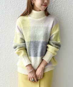 SHIPS / シップス ニット・セーター | SHIPS any:〈手洗い可能〉アルパカ ニット カラフル チェック プルオーバー