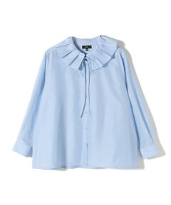 SHIPS / シップス シャツ・ブラウス | Primary NavyLabel:〈手洗い可能〉ワイドカラータフタブラウス