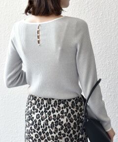 SHIPS / シップス ニット・セーター | *〈手洗い可能〉バックパールモチーフボタンボートネックニット◇
