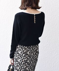 SHIPS / シップス ニット・セーター | *〈手洗い可能〉バックパールモチーフボタンボートネックニット◇