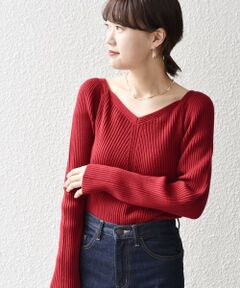 SHIPS / シップス ニット・セーター | *〈手洗い可能〉シルク ブレンド スクエア リブ ニット ◇