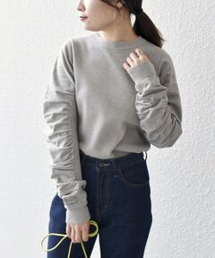 SHIPS / シップス ニット・セーター | 《一部予約》*〈手洗い可能〉ギャザースリーブニット◆