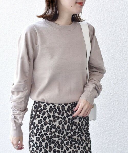 SHIPS / シップス ニット・セーター | 《一部予約》*〈手洗い可能〉ギャザースリーブニット◆ | 詳細10