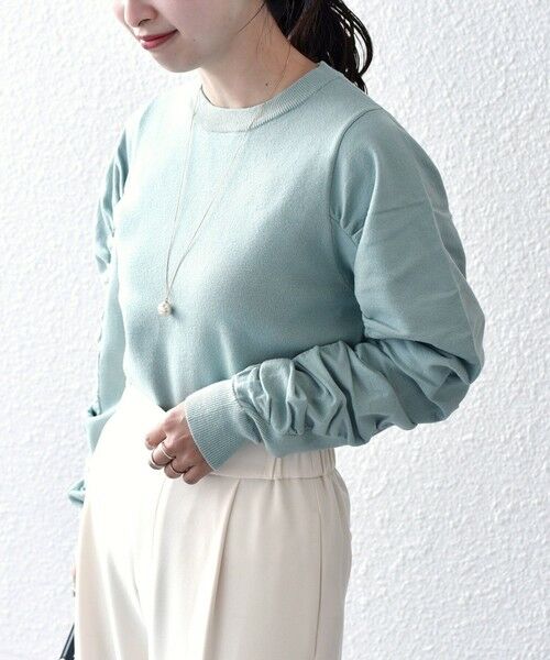 SHIPS / シップス ニット・セーター | 《一部予約》*〈手洗い可能〉ギャザースリーブニット◆ | 詳細30