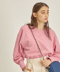 SHIPS / シップス カットソー | 強撚天竺 タック スリーブ 無地 TEE◇