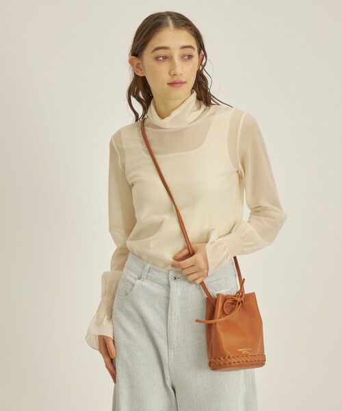 SHIPS / シップス カットソー（半袖以外） | 〈手洗い可能〉シアー オーガンジー シャーリング 袖 タートルネック ◇ | 詳細3