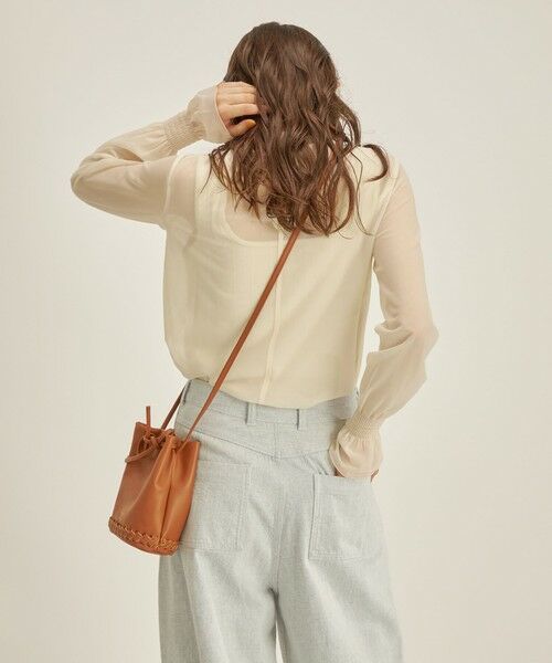 SHIPS / シップス カットソー（半袖以外） | 〈手洗い可能〉シアー オーガンジー シャーリング 袖 タートルネック ◇ | 詳細8