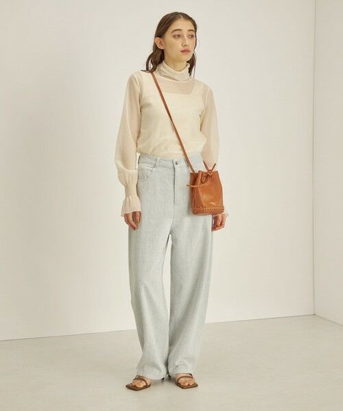 SHIPS / シップス カットソー（半袖以外） | 〈手洗い可能〉シアー オーガンジー シャーリング 袖 タートルネック ◇ | 詳細11