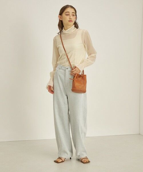 SHIPS / シップス カットソー（半袖以外） | 〈手洗い可能〉シアー オーガンジー シャーリング 袖 タートルネック ◇ | 詳細12