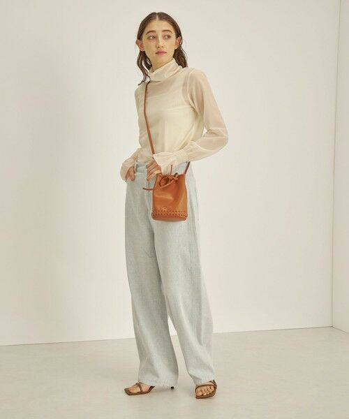 SHIPS / シップス カットソー（半袖以外） | 〈手洗い可能〉シアー オーガンジー シャーリング 袖 タートルネック ◇ | 詳細13