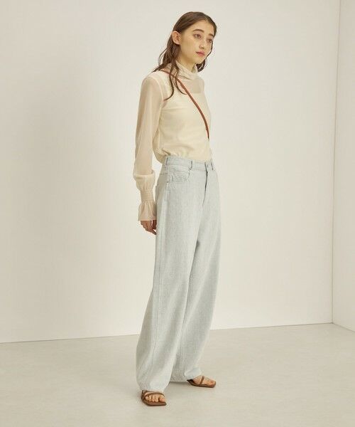 SHIPS / シップス カットソー（半袖以外） | 〈手洗い可能〉シアー オーガンジー シャーリング 袖 タートルネック ◇ | 詳細19